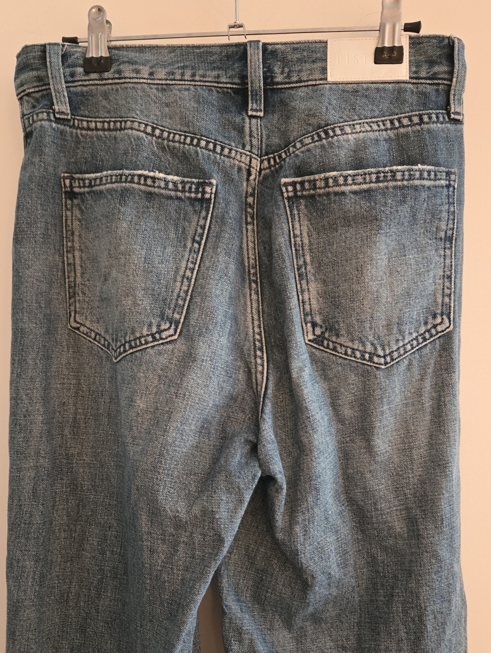Pistola Bobbie Mid Rise Loose Straight Jeans 27 Marne Medium Blue Wash Denim - Picture 5 of 13
